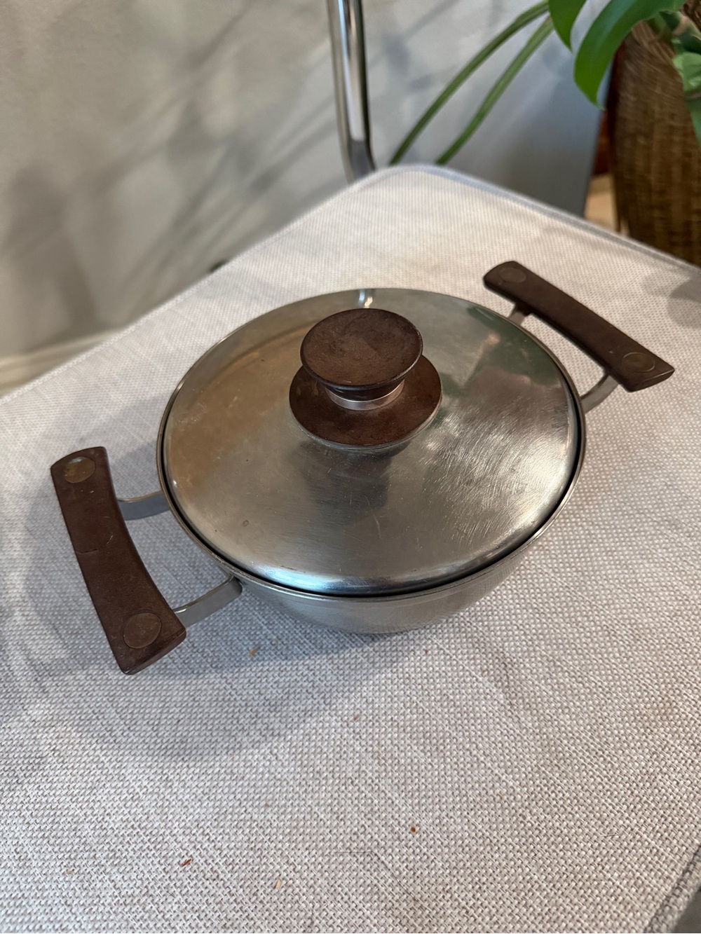 Vintage Presto Pride Stainless Steel Copper Bottom Pot w/ Lid 5.5"